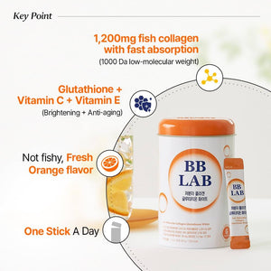 BB LAB Good Night Low Low-Molecular Collagen Glutathione White, 2g x 30 sticks